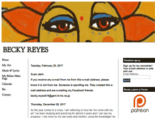 Tablet Screenshot of beckyreyes.com